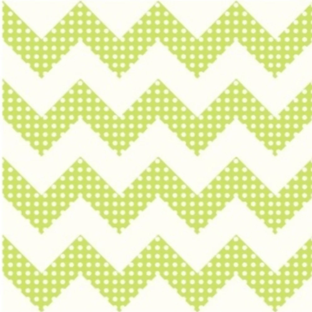 Wallpaper Green & White Chevron Retro Kids Room